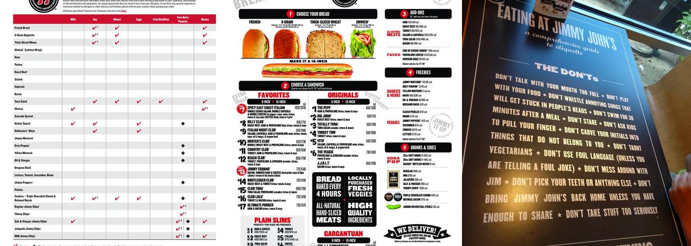 Jimmy John's Menu