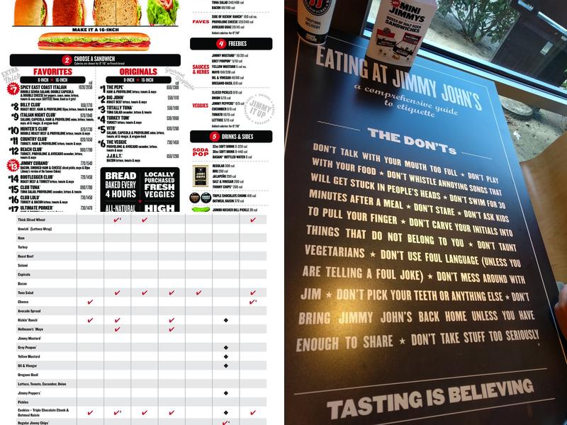 Jimmy John's Menu