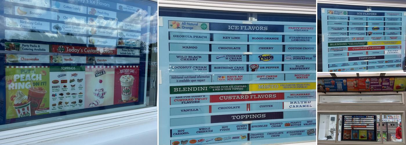 Rita's Italian Ice & Frozen Custard Menu