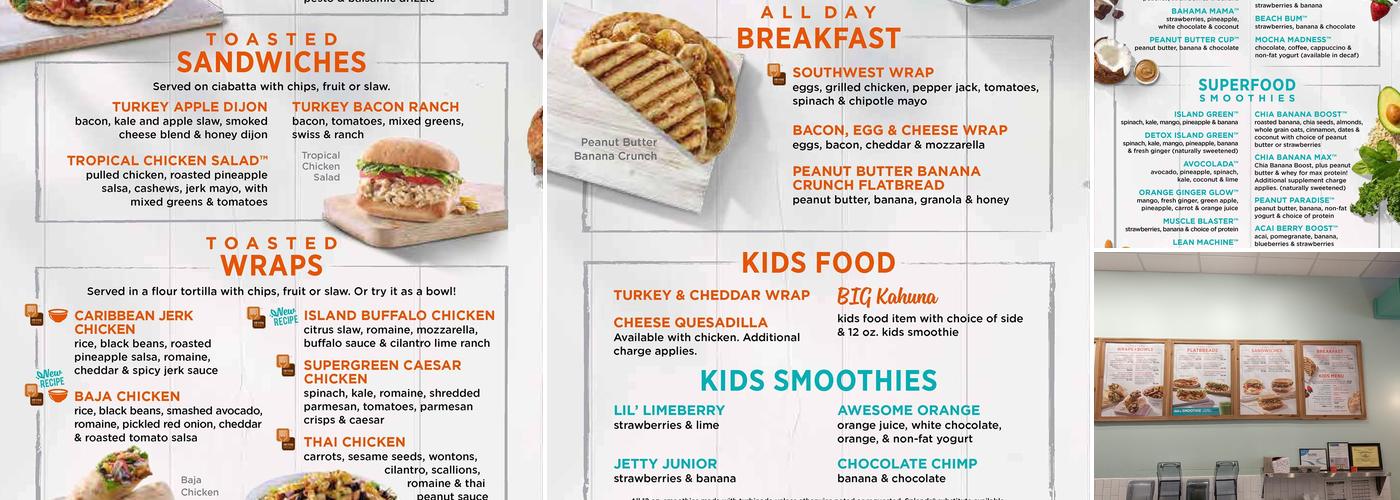 Tropical Smoothie Cafe Menu
