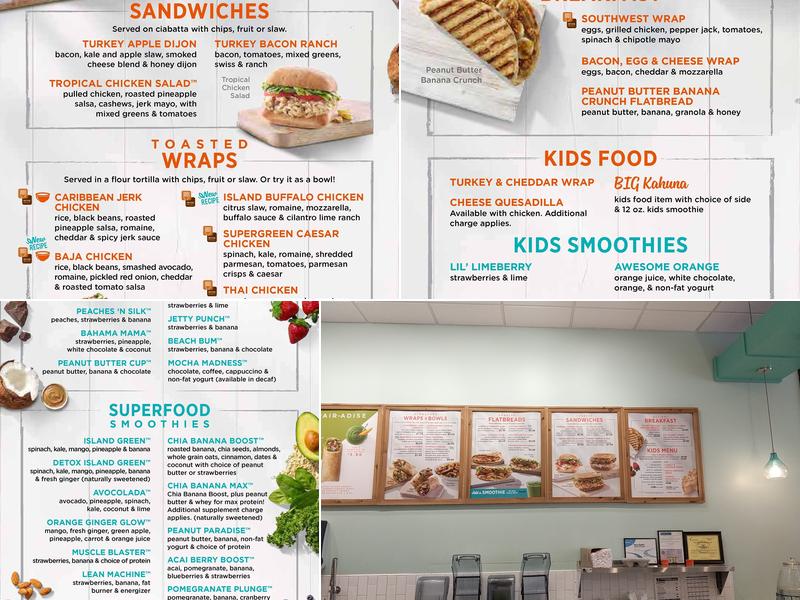Tropical Smoothie Cafe Menu