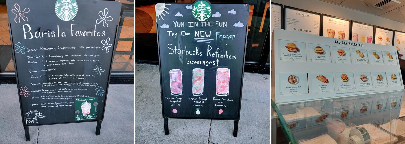 Starbucks Menu