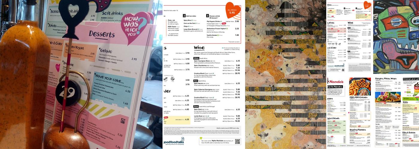 Nando's Birmingham - Fort Menu