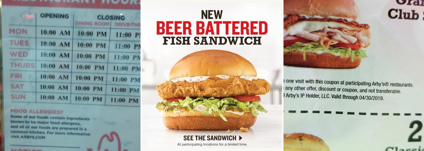 Arby's Menu