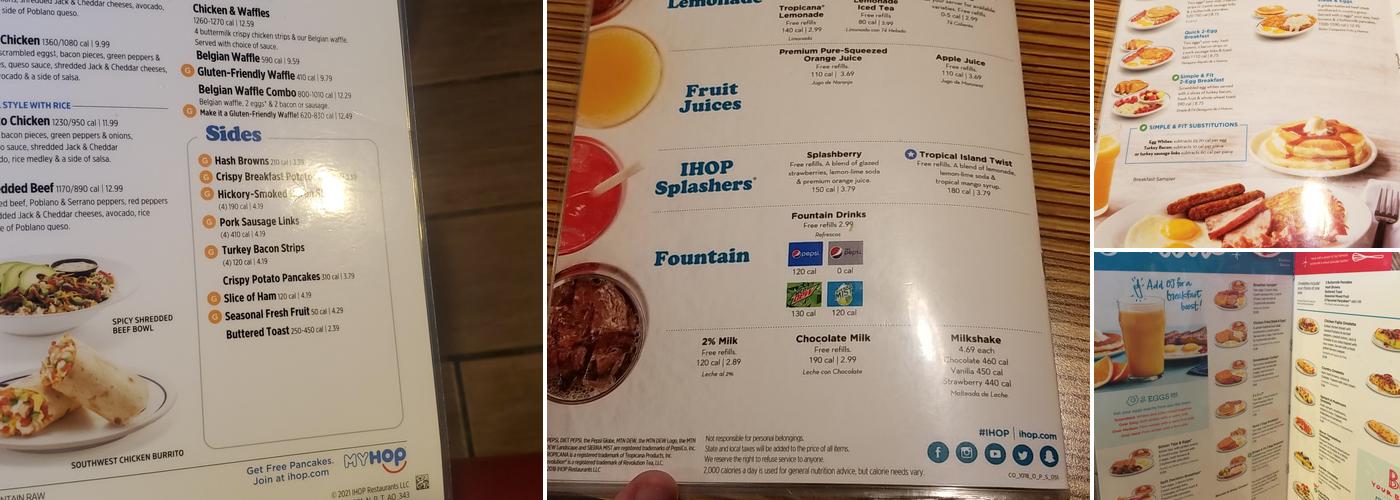 IHOP Menu