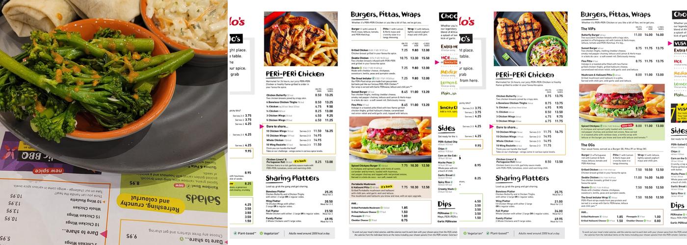 Nando's Solihull Menu