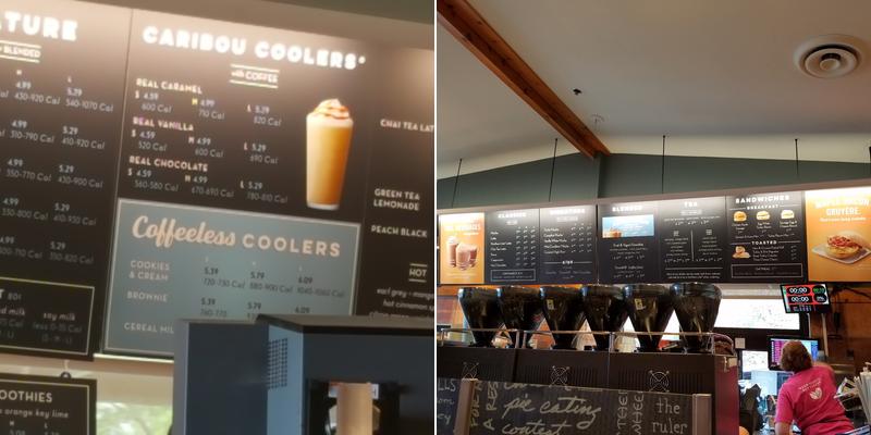 Caribou Coffee Menu