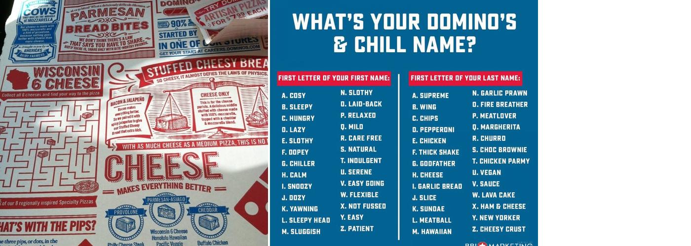 Domino's Pizza Menu