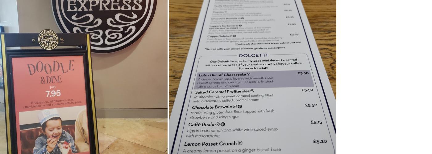 Pizza Express Menu