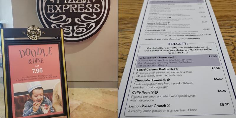 Pizza Express Menu