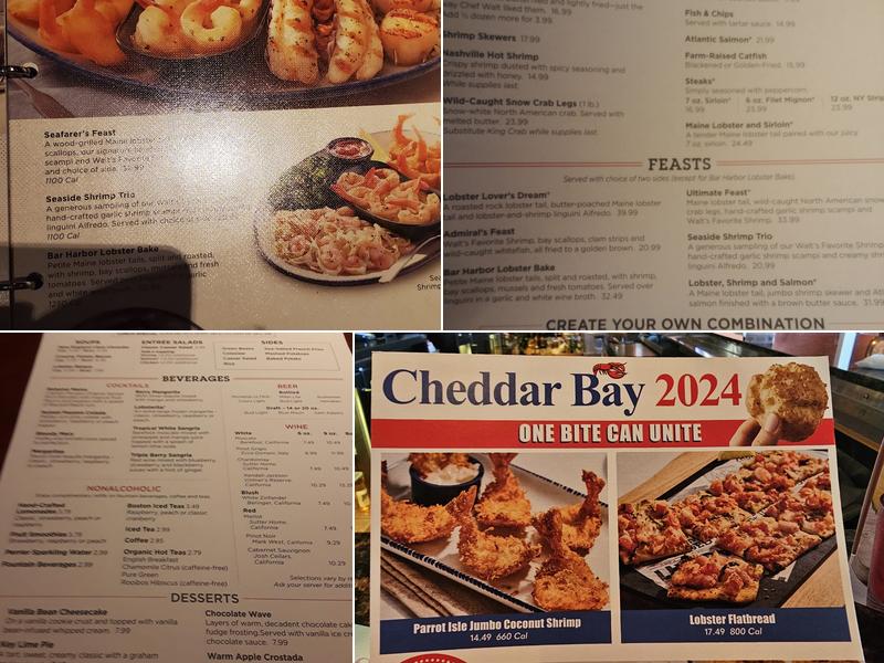 Red Lobster Menu