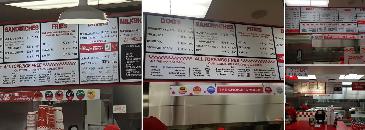 Five Guys Menu