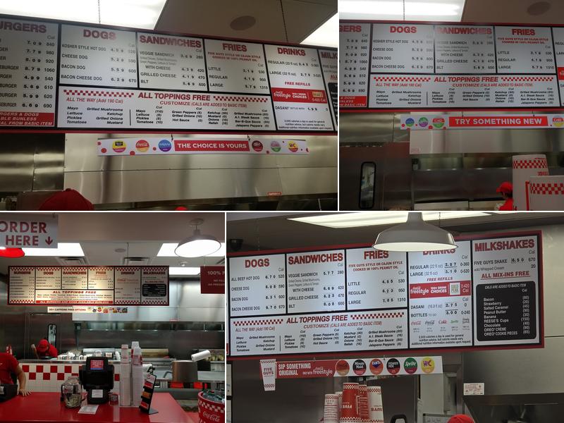 Five Guys Menu
