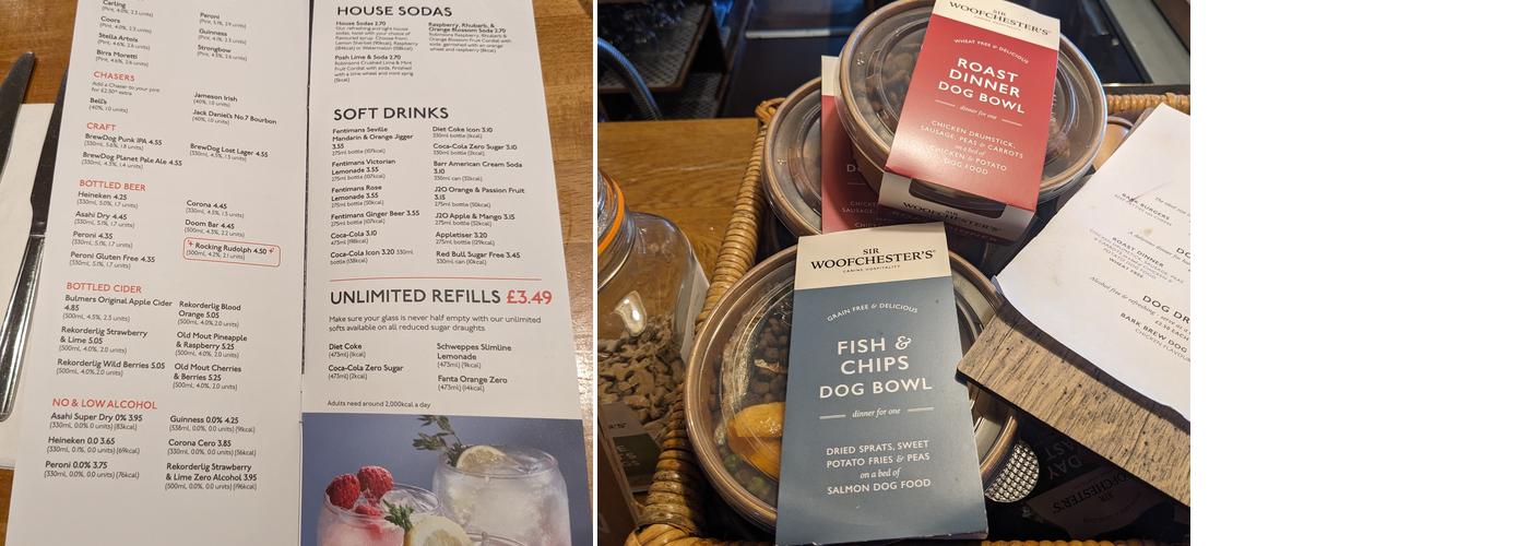 The Barn (hockley Heath) Beefeater Menu