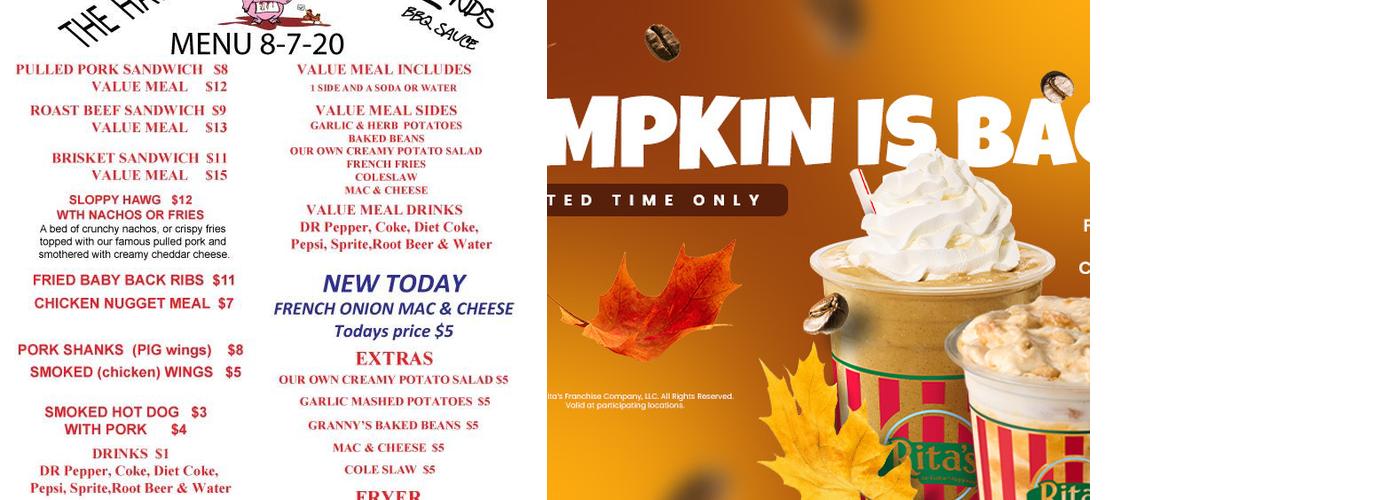 Rita's Italian Ice & Frozen Custard Menu