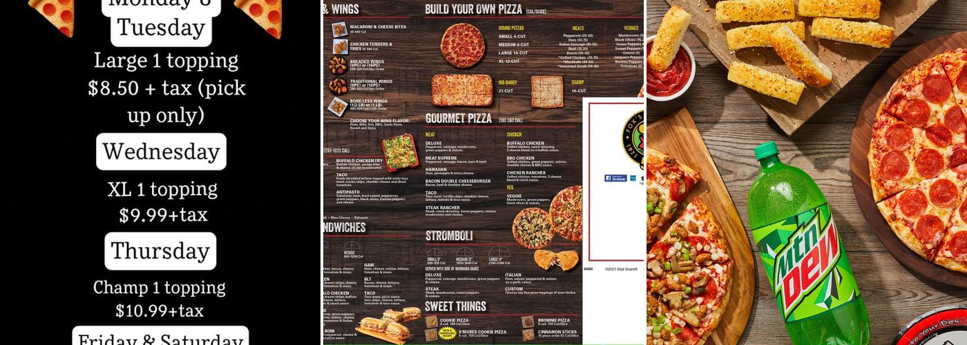 Fox's Pizza Den Menu