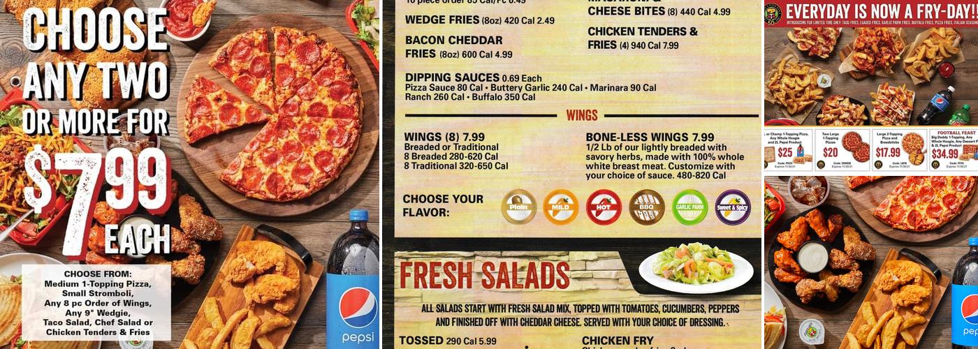 Fox's Pizza Den Menu