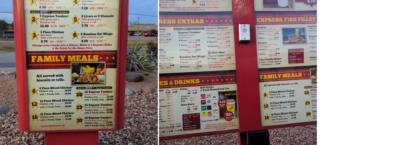 Chicken Express Menu