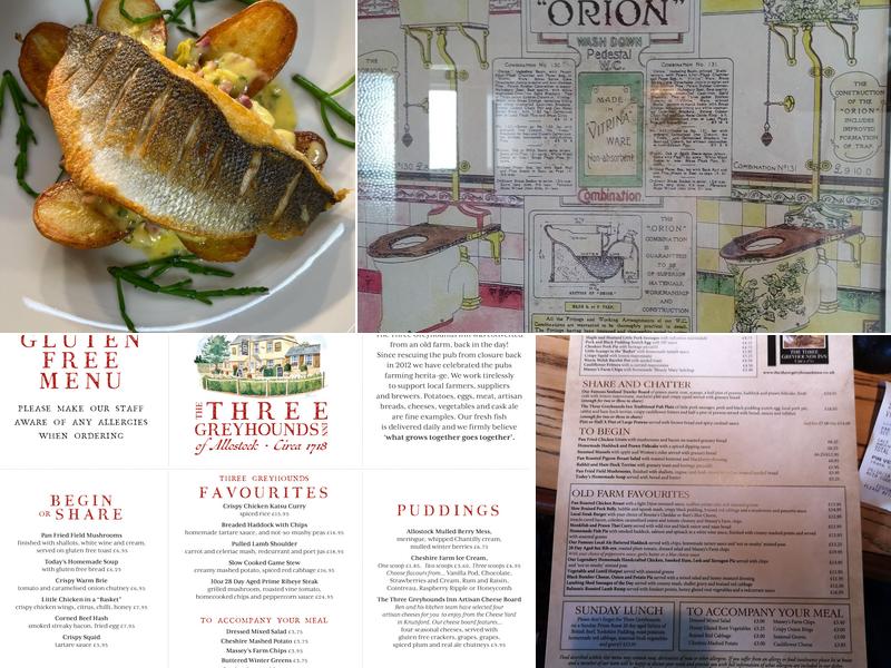 The Three Greyhounds Inn Menu