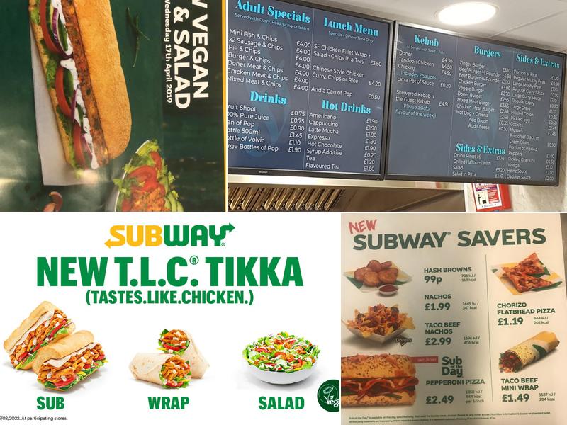 Subway Menu