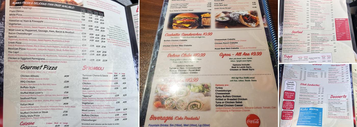 Barley Pizza Family Restaurant Menu