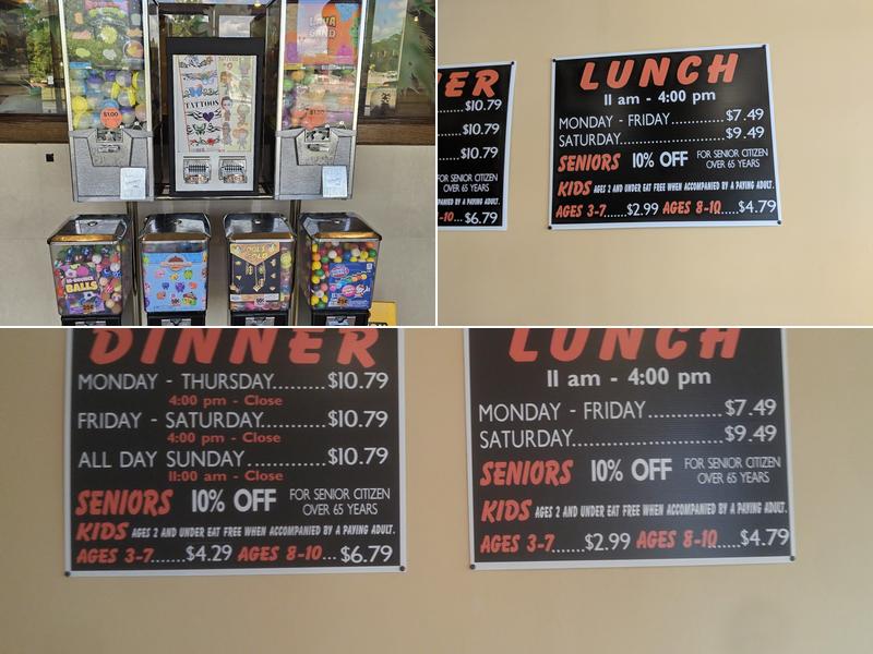 Chow Time Buffet Menu