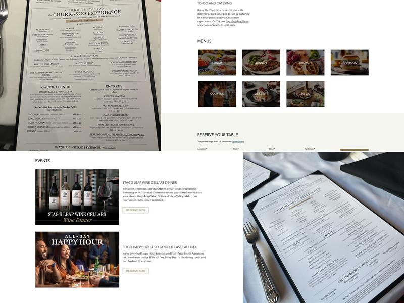 Fogo de Chão Brazilian Steakhouse Menu