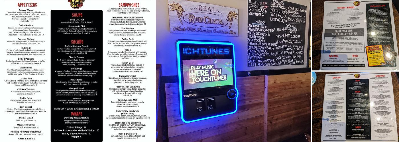 The Dam Bar & Grill Menu