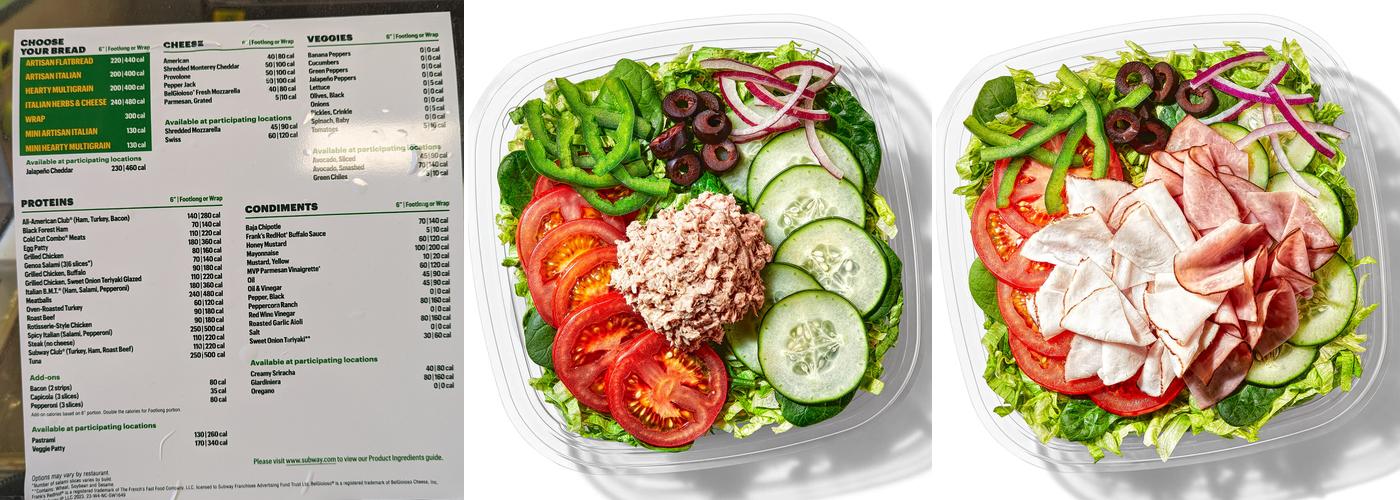 Subway Menu