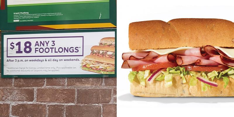 Subway Menu