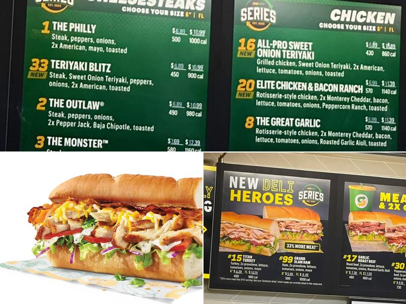 Subway Menu