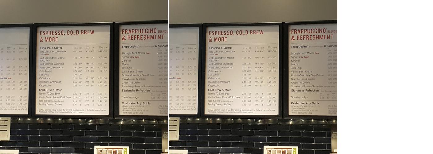 Starbucks Menu