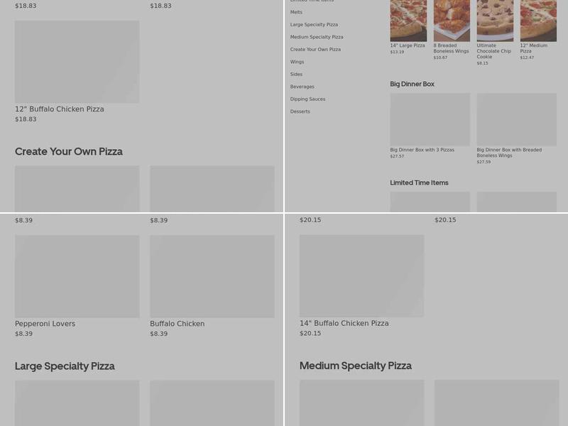 Pizza Hut Menu