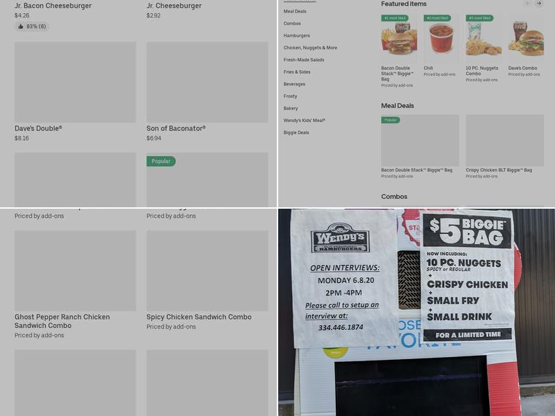 Wendy's Menu