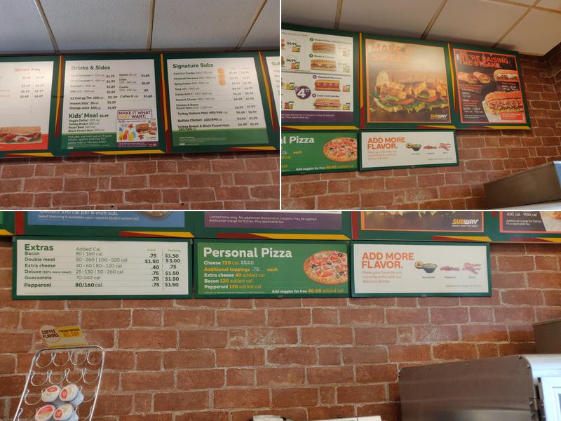 Subway Menu