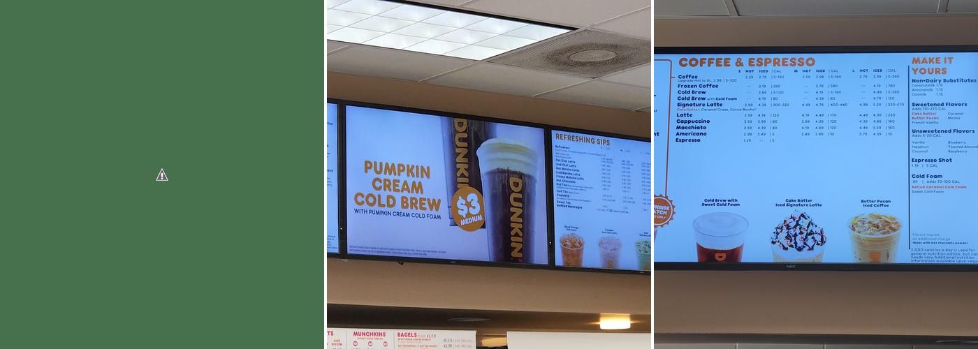 Dunkin' Menu