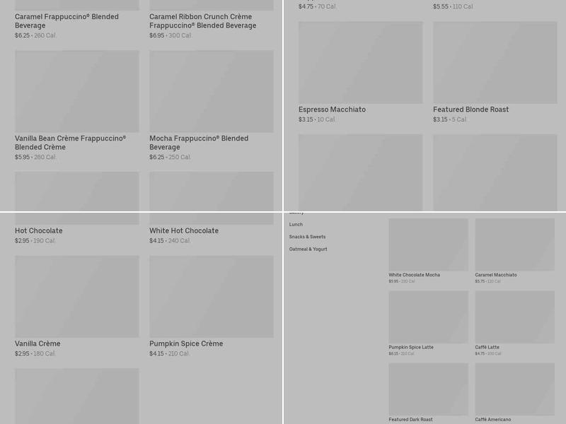 Starbucks Menu