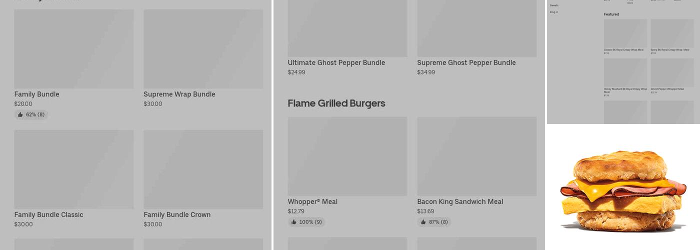 Burger King Menu