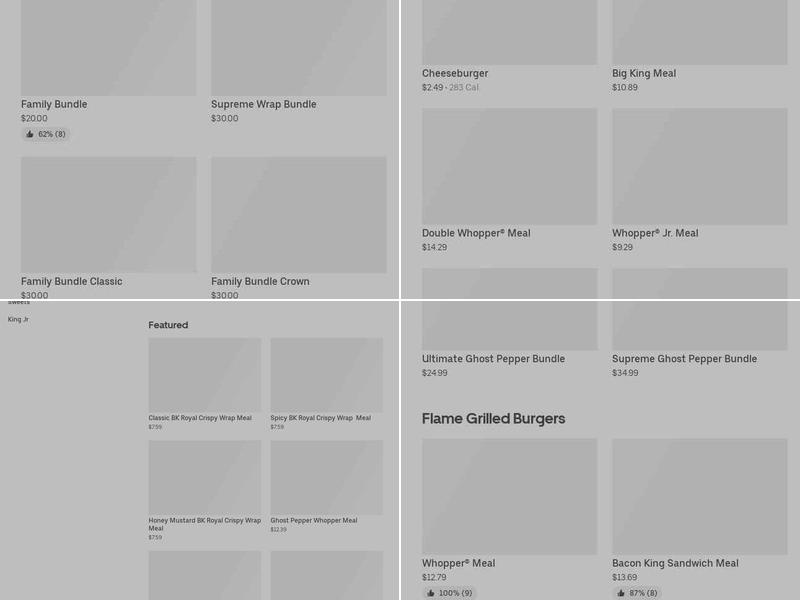 Burger King Menu