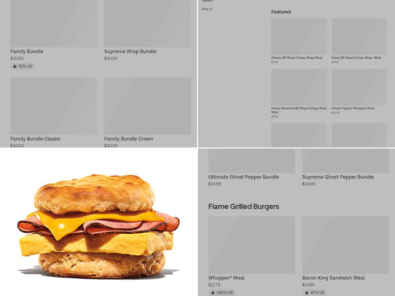 Burger King Menu