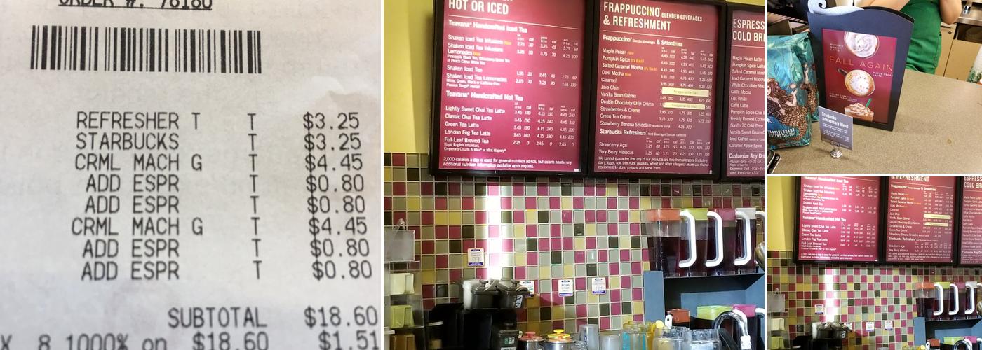 Starbucks Menu