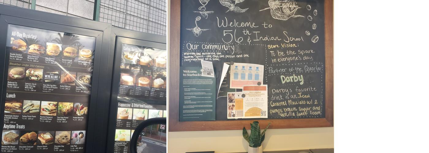 Starbucks Menu