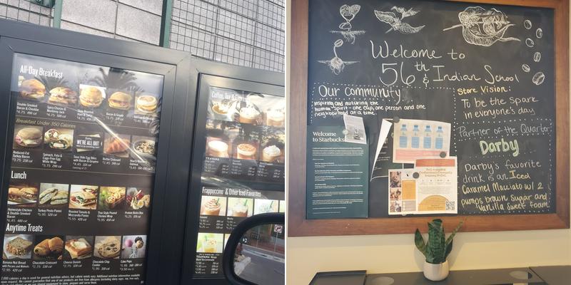 Starbucks Menu