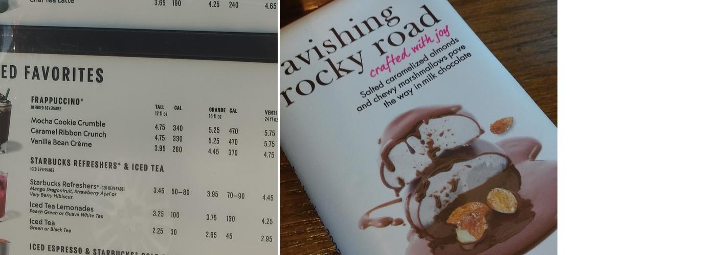 Starbucks Menu