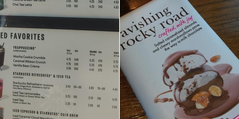 Starbucks Menu