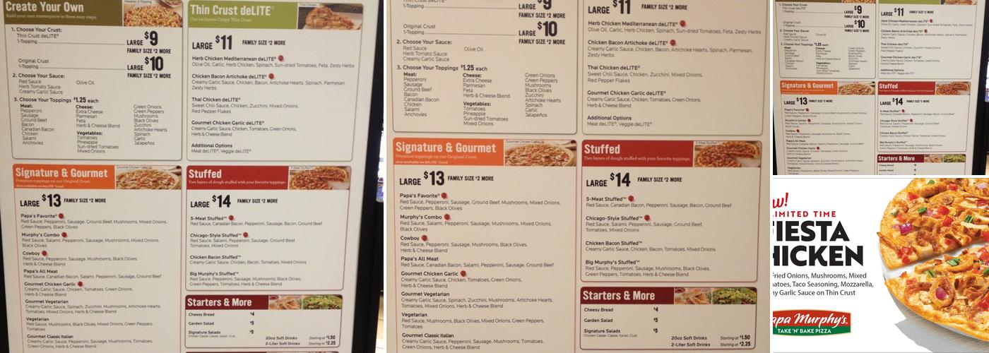 Papa Murphy's | Take 'N' Bake Pizza Menu