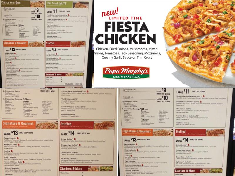 Papa Murphy's | Take 'N' Bake Pizza Menu