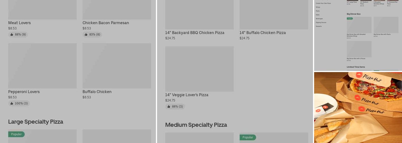 Pizza Hut Menu