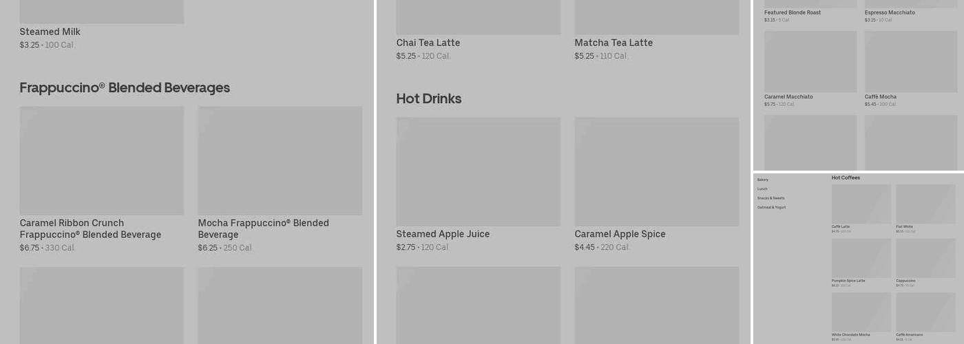 Starbucks Menu