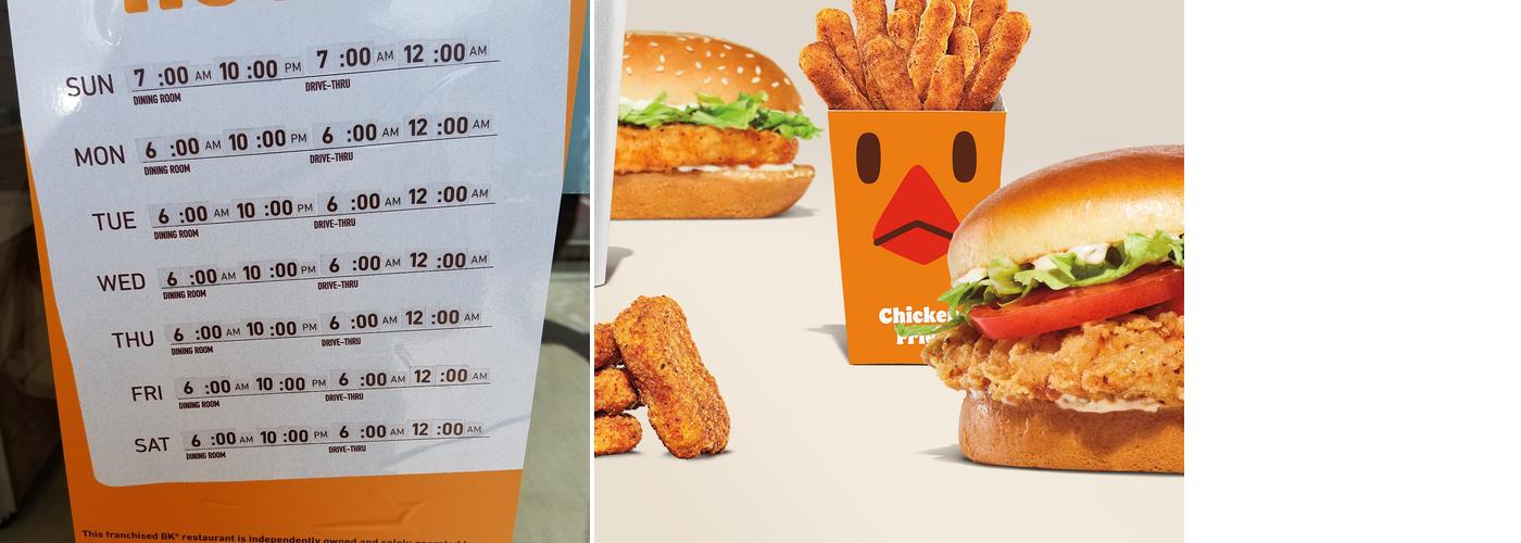 Burger King Menu